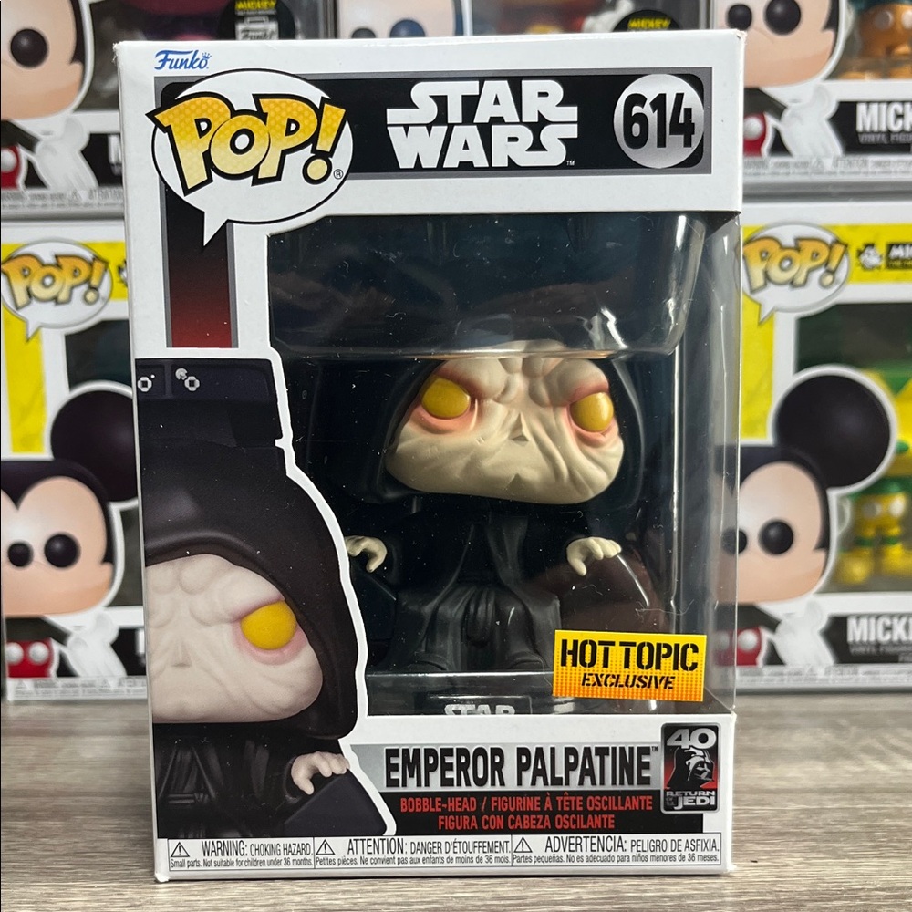 Funko Pop Star Wars Emperor Palpatine with Black Cloak and Yellow Eyes